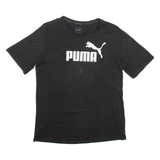PUMA Womens T-Shirt Black Roll Neck UK 10