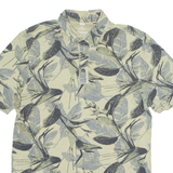 WE Relaxed Fit Mens Polo Shirt Green Floral L