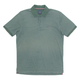 ARROW SPORT Mens Polo Shirt Green Striped S