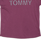 TOMMY HILFIGER Womens T-Shirt Maroon M