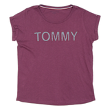 TOMMY HILFIGER Womens T-Shirt Maroon M