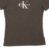 CALVIN KLEIN JEANS Womens T-Shirt Green XS