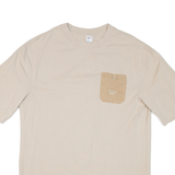 REEBOK Mens T-Shirt Beige S