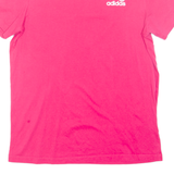 ADIDAS Womens T-Shirt Pink UK 8