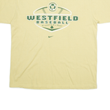 NIKE Westfield Baseball Mens T-Shirt Yellow USA L