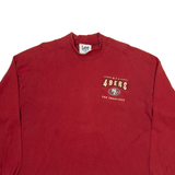 LEE San Francisco 49ers Mens T-Shirt Red Long Sleeve USA Roll Neck XL
