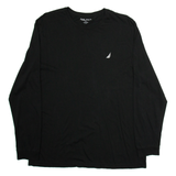NAUTICA Mens T-Shirt Black Long Sleeve XL