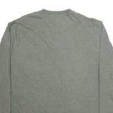 WRANGLER Mens T-Shirt Grey Long Sleeve Button Neck L