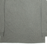 WRANGLER Mens T-Shirt Grey Long Sleeve Button Neck L