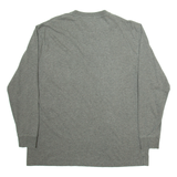 WRANGLER Mens T-Shirt Grey Long Sleeve Button Neck L