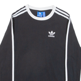 ADIDAS Womens T-Shirt Black Long Sleeve UK 6