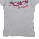 NIKE Minnesota Baseball Slim Fit Womens T-Shirt Grey USA S