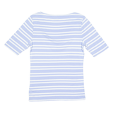 TOMMY HILFIGER Striped Womens T-Shirt Blue L