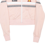 ELLESSE Cropped Womens Bomber Jacket Pink UK 6