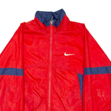 NIKE Mens Track Jacket Red Nylon M