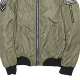 REIKO Womens Bomber Jacket Green S