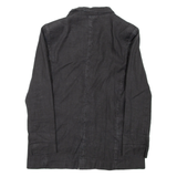 MASSIMO DUTTI Womens Blazer Coat Black Linen L