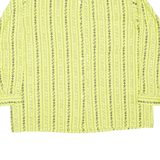 MEXX EMANUELLE Womens Shirt Green Fair Isle Long Sleeve L