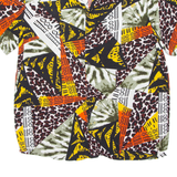 NEW LOOK Mens Shirt Orange Crazy Pattern L