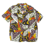NEW LOOK Mens Shirt Orange Crazy Pattern L