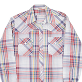 Tall Mens Shirt Blue 90s Check Long Sleeve M