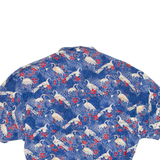 ZARA Cropped Womens Shirt Blue Floral L