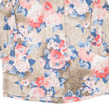 CARAT Womens Shirt Brown Floral 3/4 Sleeve UK 14