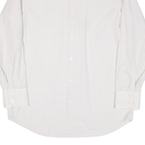 BOSS Mens Shirt White Check Long Sleeve XL