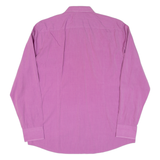 BOSS Slim Fit Mens Plain Shirt Purple Long Sleeve L