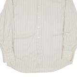 BOSS Mens Shirt Beige Striped Long Sleeve XL