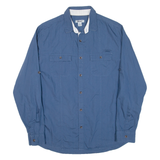 DKNY Mens Plain Shirt Blue Long Sleeve M