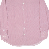 PIERRE CARDIN Slim Fit Mens Shirt Red Striped Long Sleeve XL