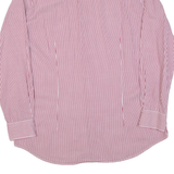 PIERRE CARDIN Slim Fit Mens Shirt Red Striped Long Sleeve XL