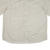 Mens Plain Shirt Beige 2XL