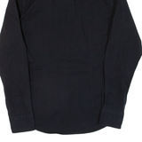 TOMMY HILFIGER Slim Fit Mens Plain Shirt Black Long Sleeve S