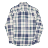 STWD Mens Flannel Shirt Blue Check Long Sleeve S