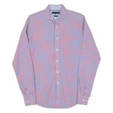 TOMMY HILFIGER Slim Fit Mens Shirt Red Check Long Sleeve M