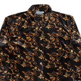 Womens Shirt Black Floral 3/4 Sleeve XL