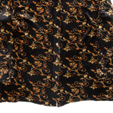 Womens Shirt Black Floral 3/4 Sleeve XL