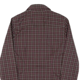 TOMMY HILFIGER Womens Shirt Brown Check Long Sleeve XS