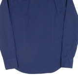 TOMMY HILFIGER Slim Fit Mens Plain Shirt Blue Long Sleeve L