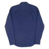 TOMMY HILFIGER Slim Fit Mens Plain Shirt Blue Long Sleeve L