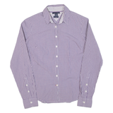 TOMMY HILFIGER Womens Shirt Purple Check Long Sleeve XS