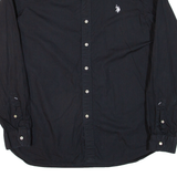 U.S. POLO ASSN Slim Fit Mens Plain Shirt Black Long Sleeve 2XL