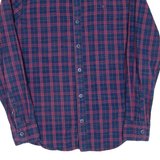 GUESS Slim Fit Mens Shirt Blue Check Long Sleeve L