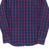 GUESS Slim Fit Mens Shirt Blue Check Long Sleeve L