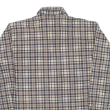 POLARLIFE Mens Flannel Shirt Beige Check Long Sleeve L