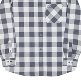 JACK WOLFSKIN Mens Shirt Grey Check Long Sleeve M