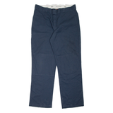 DICKIES Workwear Mens Trousers Blue Relaxed Tapered W38 L34