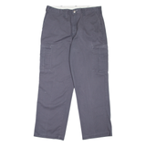 DICKIES Cargo Workwear Mens Trousers Grey Relaxed Tapered W36 L32